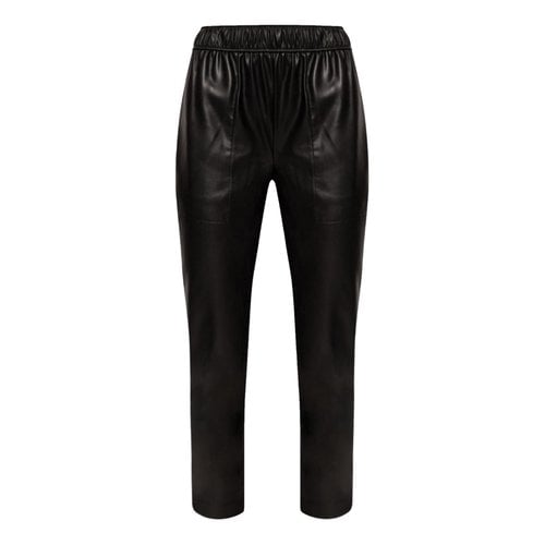 Pre-owned Proenza Schouler Vegan Leather Trousers In Black