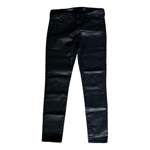 Pre-owned Adriano Goldschmied Slim Jeans In Navy