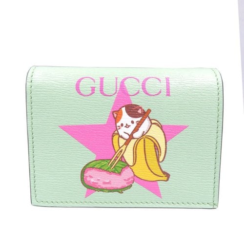 Pre-owned Gucci Leather Purse In Green