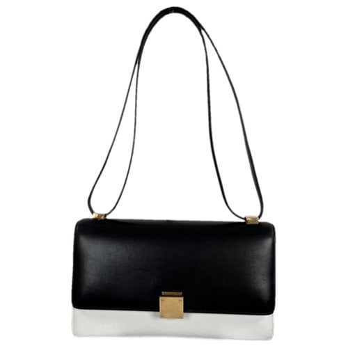 Pre-owned Celine Case Flap Leather Handbag In Black