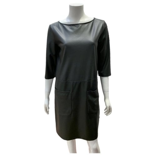 Pre-owned Max Mara Atelier Vegan Leather Dress In Black