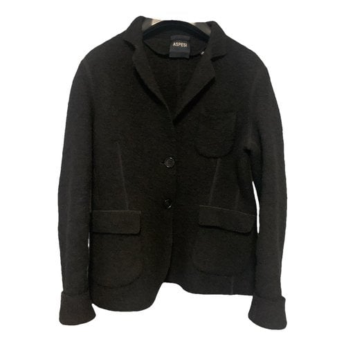 Pre-owned Aspesi Wool Coat In Black