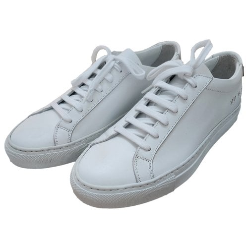 Pre-owned Common Projects Leather Trainers In White