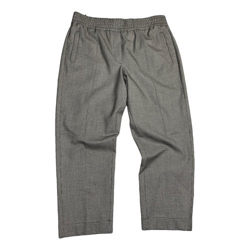Pre-owned Brunello Cucinelli Wool Straight Pants In Brown