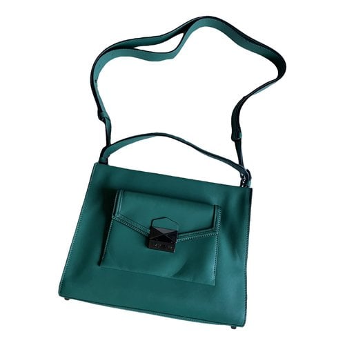 Pre-owned Karl Lagerfeld Leather Handbag In Green