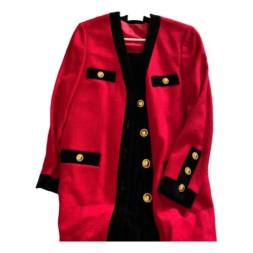 Pre-owned Givenchy Tweed Blazer In Red