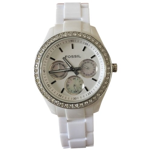 Pre-owned Fossil Watch In White
