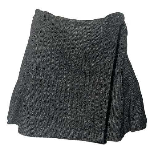 Pre-owned Burberry Wool Mini Skirt In Brown
