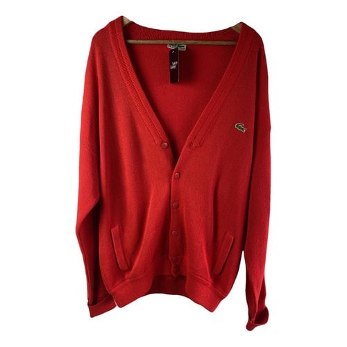 Pre-owned Lacoste Cardigan In Red