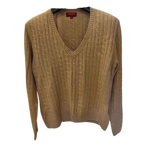 Pre-owned Burberry Cashmere Jumper In Camel