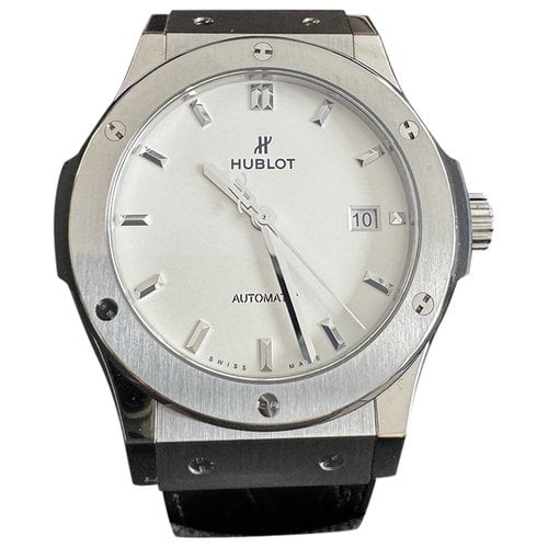 Pre-owned Hublot Classic Fusion Watch In White