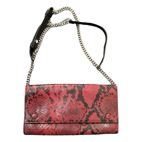 Pre-owned Allsaints Leather Crossbody Bag In Red
