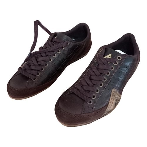Pre-owned Le Coq Sportif Leather Trainers In Brown