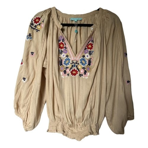 Pre-owned Melissa Odabash Blouse In Beige