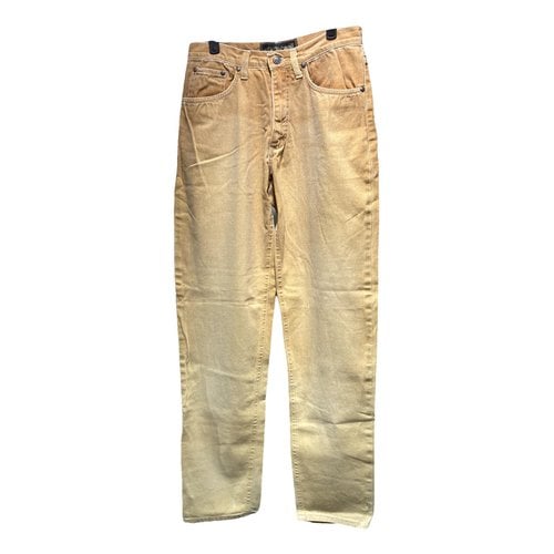 Pre-owned Roberto Cavalli Large Jeans In Yellow