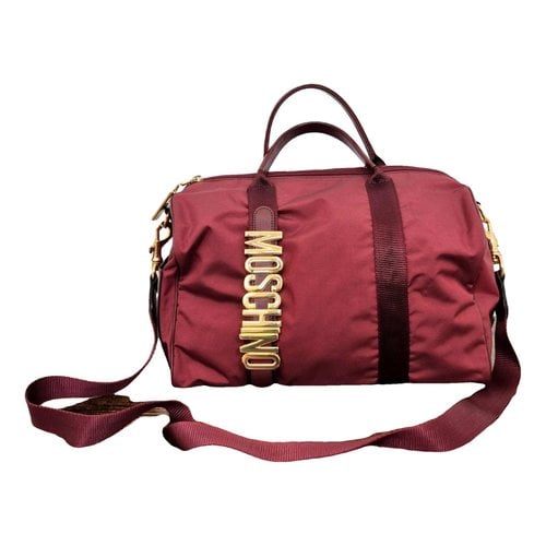 Pre-owned Moschino Handbag In Burgundy