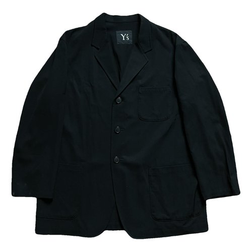 Pre-owned Y's Wool Vest In Black