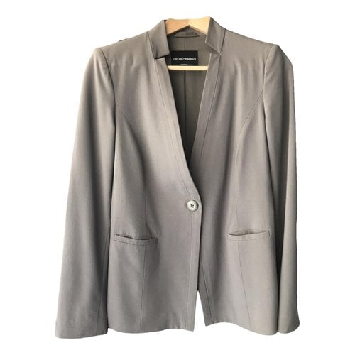 Pre-owned Emporio Armani Wool Blazer In Grey