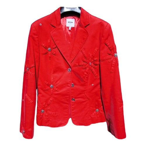 Pre-owned Moschino Blazer In Red
