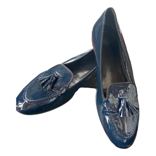 Pre-owned Church's Patent Leather Flats In Blue