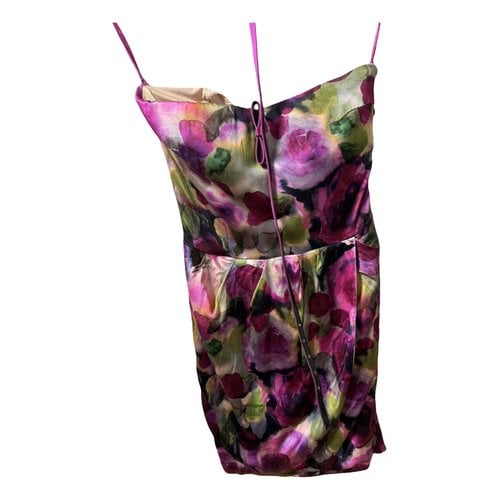 Pre-owned Elisabetta Franchi Silk Mini Dress In Multicolour