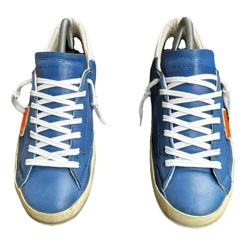 Pre-owned Philippe Model Leather Lace Ups In Blue
