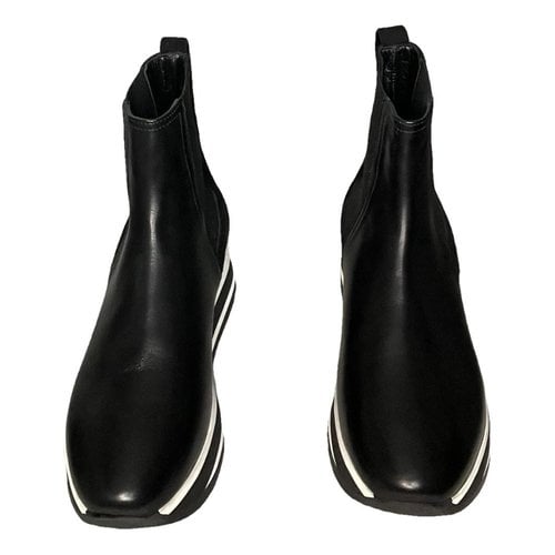 Pre-owned Baldinini Leather Boots In Black