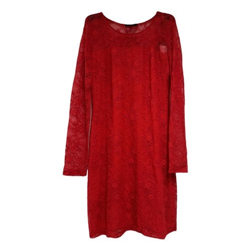 Pre-owned Patrizia Pepe Lace Mid-length Dress In Red