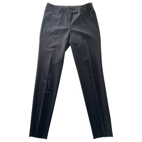 Pre-owned Seventy Wool Carot Pants In Black