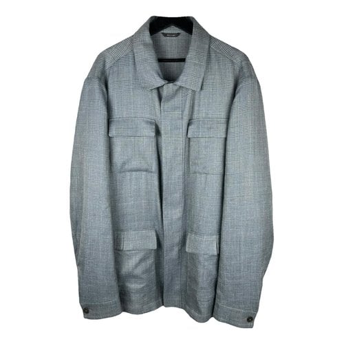 Pre-owned Loro Piana Cloth Coat In Turquoise