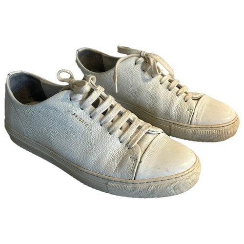 Pre-owned Axel Arigato Leather Low Trainers In White