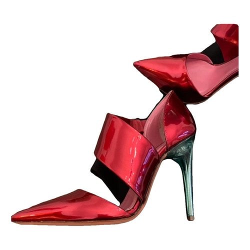 Pre-owned Blumarine Leather Heels In Red