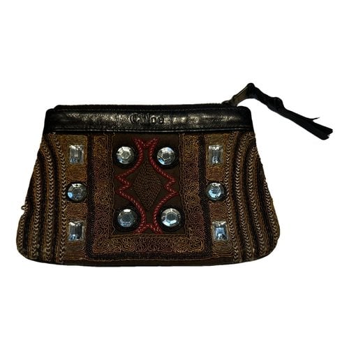 Pre-owned Chloé Leather Clutch In Brown