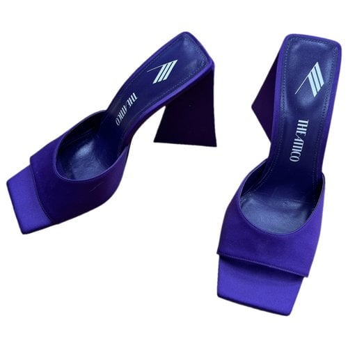Pre-owned Attico Cloth Heels In Purple