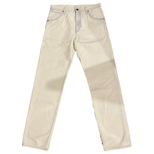 Pre-owned Gucci Straight Jeans In White