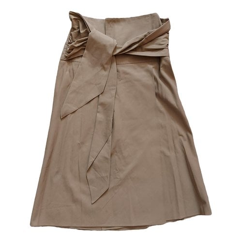 Pre-owned Brunello Cucinelli Mid-length Skirt In Beige