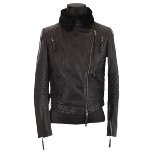 Pre-owned Vanessa Bruno Leather Jacket In Black