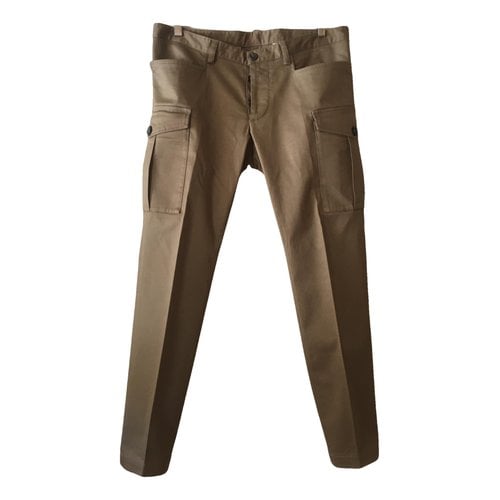Pre-owned Dsquared2 Trousers In Camel