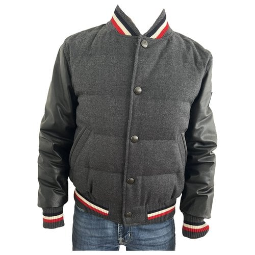 Pre-owned Moncler Gamme Bleu Wool Jacket In Grey
