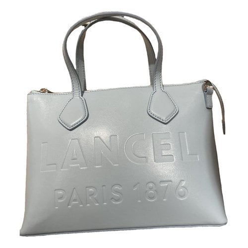 Pre-owned Lancel Leather Tote In Blue
