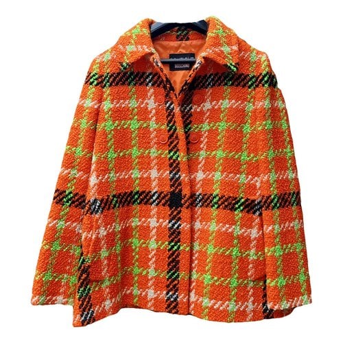 Pre-owned Moschino Wool Coat In Orange