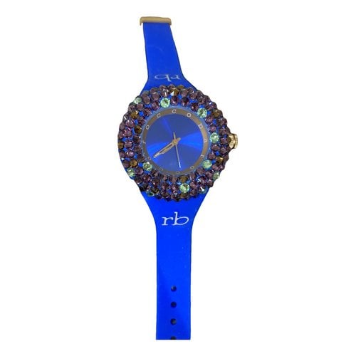 Pre-owned Roccobarocco Watch In Blue