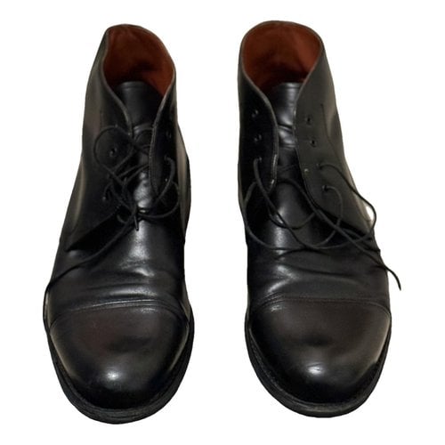 Pre-owned Paraboot Patent Leather Boots In Black