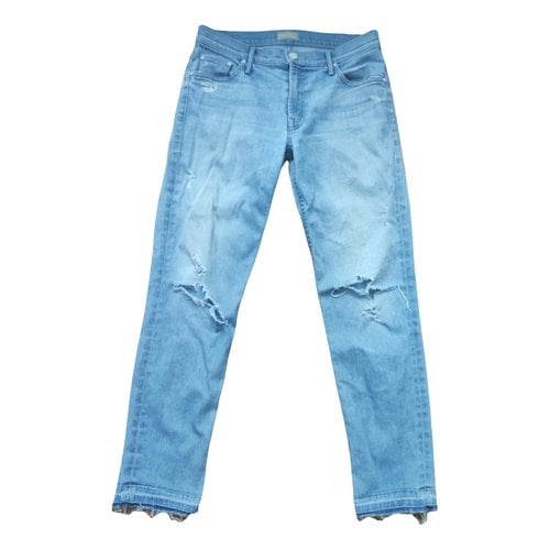 Pre-owned Mother Mstraight Pants In Blue