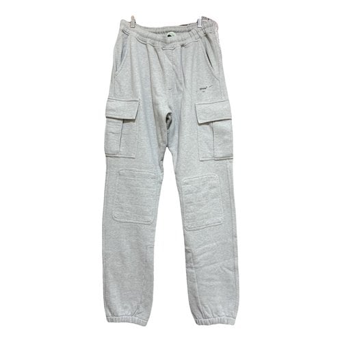 Pre-owned Off-white Trousers In Grey