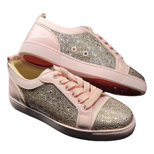 Pre-owned Christian Louboutin Patent Leather Trainers In Pink