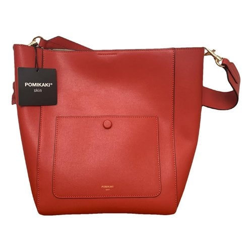Pre-owned Pomikaki Leather Handbag In Red