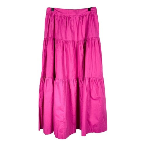 Pre-owned Staud Maxi Skirt In Pink