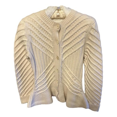 Pre-owned Alexander Mcqueen Cashmere Jumper In White