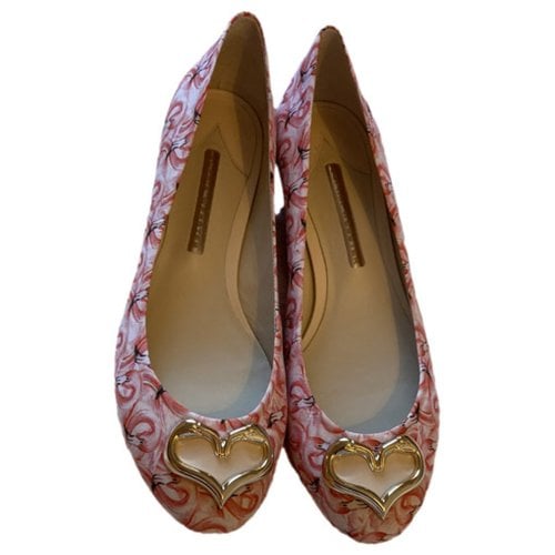 Pre-owned Sophia Webster Cloth Flats In Pink